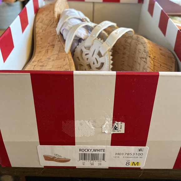 Circus by Sam Edelman Womens Rocky White Faux Leather Thong Wedges Shoes NWT - Picture 5 of 6